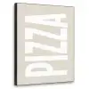 Pizza - Decoratie - Japandi - Wit Textielframe - compleet frame klein -3d
