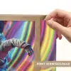 Astronaut - Ruimte - Skateboard - Kleurrijk Light Box met batterij (Wandlamp kind) middel -USP_websiteprintNL