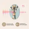 Giraffe - Illustratie - Bruin - Minimalistisch Akoestische PET Vilt - Rond klein -USP_NL