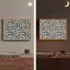 Grafisch - Lijnen - Zwart - Wit Light Box met batterij (Wandlamp) middel 907 -sfeer3
