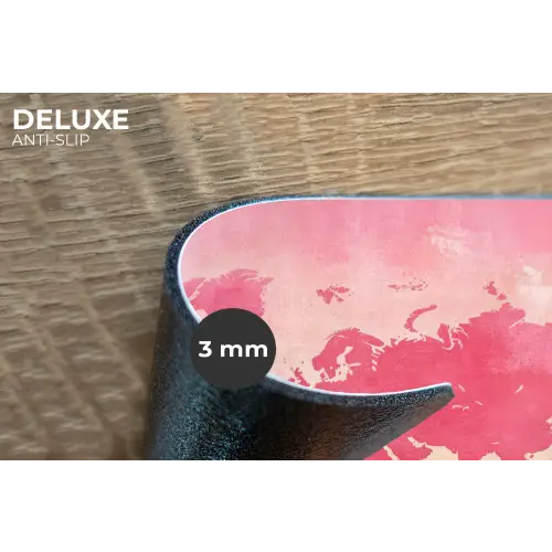 Wereldkaart - Roze - Vaag Placemat vinyl groot -closeup