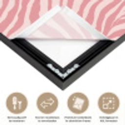 Zebra - Print - Roze Textielframe zwart klein 947 -USP_closeupNL