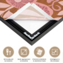 Sfeer - Bloemen - Roze Textielframe zwart klein 947 -USP_feed_closeupNL