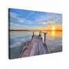 Water - Steiger - Vogels - Zonsondergang - Horizon canvas 2cm klein -z3d