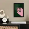 Donkergroen - Tekst - Schaduw - Grafisch fotolijst zwart zonder passe partout klein -sfeer1
