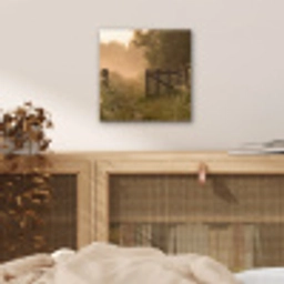 Hek - Natuur - Mist - Veld aluminium wit klein -sfeer3