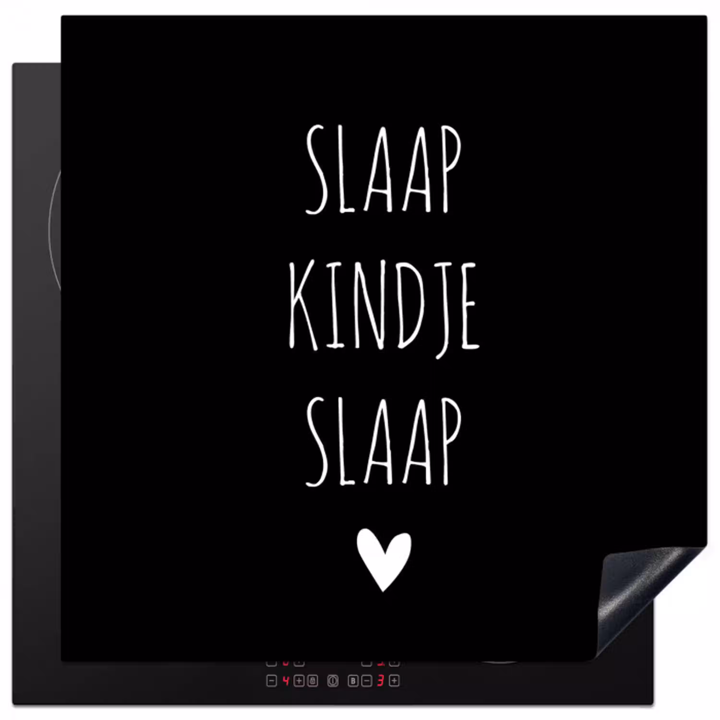 Quotes - Slaap kindje slaap - Spreuken Inductie beschermer vinyl 3mm middel -3d