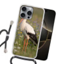 Ooienvaar - Bloemen - Weide - Kleurrijk Hoesje iPhone 16 Pro Max met koord klein -sfeer1
