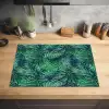Blauw - Palmbladeren - Afsnijding Inductie beschermer vinyl 3mm klein 276 -sfeer5