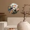 Toekan - Vogels - Bloemen - Jungle Wandcirkel kunststof plaat 5mm dik klein -sfeer1