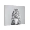 Kat - Bril - Mok - Pluizig PET vilt klein -3d