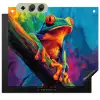 Kikker - Felgekleurd - Tak - Regenboog Inductie beschemer met haakjes middel -3d