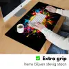 Spaghetti - Graffiti - Verf - Kleurrijk - Eten - Modern Muismat XXL klein -sfeer3