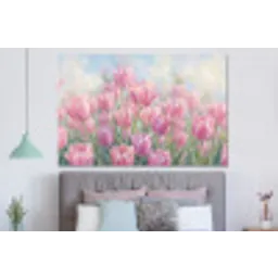 Tulpen - Veld - Lente - Roze forex 5mm xxl -slaapkamer