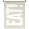 Eten - Decoratie - Beige - Wit Wandkleed katoen klein -zz3d