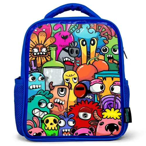 Monster met 1 Oog Kinderrugzak - Blauw middel -3d
