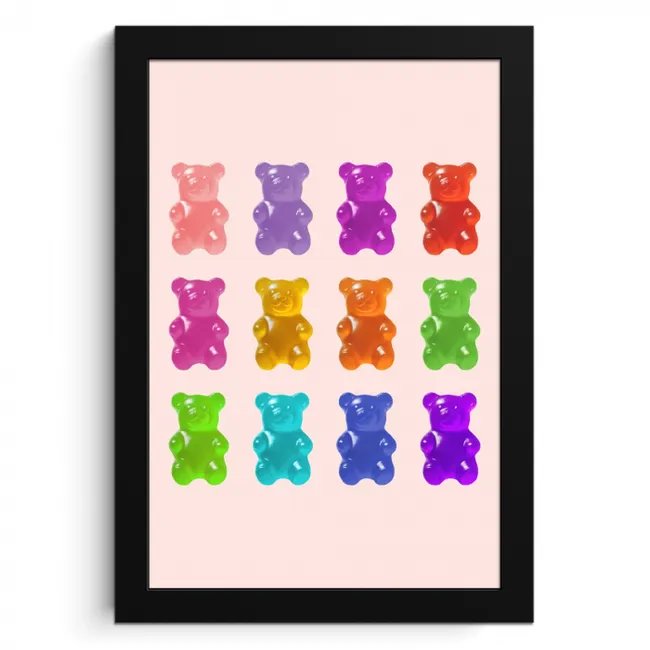 Beer- Gummy - Kleurrijk - Snoep KitchenYeah - Keuken - Fotolijst klein -3d