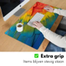 Veren - Ara - Kleurrijk Muismat XXL klein -sfeer3