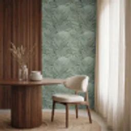 Bladeren - Textuur - Groen Behang Vinyl klein 1060 -sfeer1