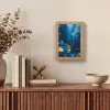 Koraalrif - Vissen - Oceaan - Blauw Light Box met kabel (Tafellamp) klein -sfeer2