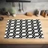 Zwart - Wit - Geometrisch - Patroon Inductie beschermer vinyl 3mm klein 276 -sfeer5