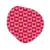 Rood - Roze - Schaakbord - Valentijn Wandcirkel Organisch Plexiglas middel -3d