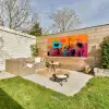 Zonnebloemen - Abstract - Oranje Tuinposter op houten frame 2 cm dik xxl -sfeer2