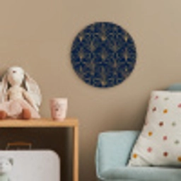 Deco - Waaier - Blauw Wandcirkel kunststof plaat 5mm dik klein 188 -tsfeer1_kind