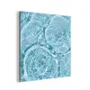 Water - Blauw - bubbels aluminium wit klein -3d