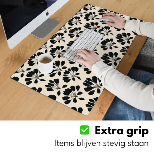 Abstract - Patroon - Zwart Muismat XXL klein 681 -sfeer3