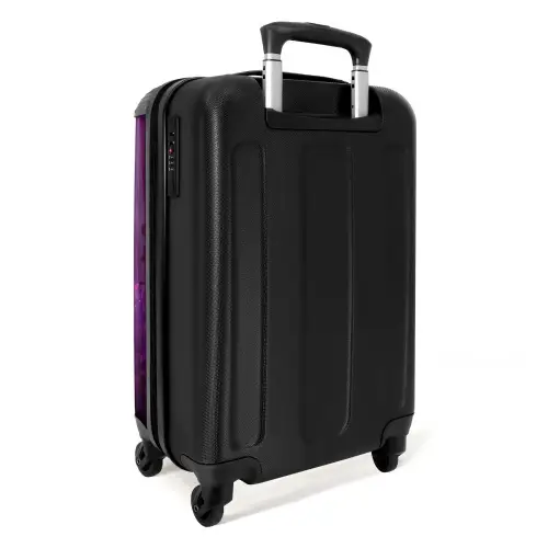 Eenhoorn Omringd door Paarse Natuur NBS - Handbagage koffer - Unisex middel -achterkant