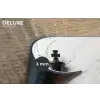 Schaakstuk - Koning - Zwart - Marmer Placemat vinyl groot -closeup
