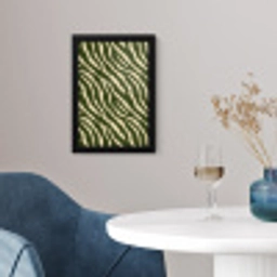 Zebra - Patroon - Groen fotolijst zwart zonder passe partout klein 224 -sfeer4