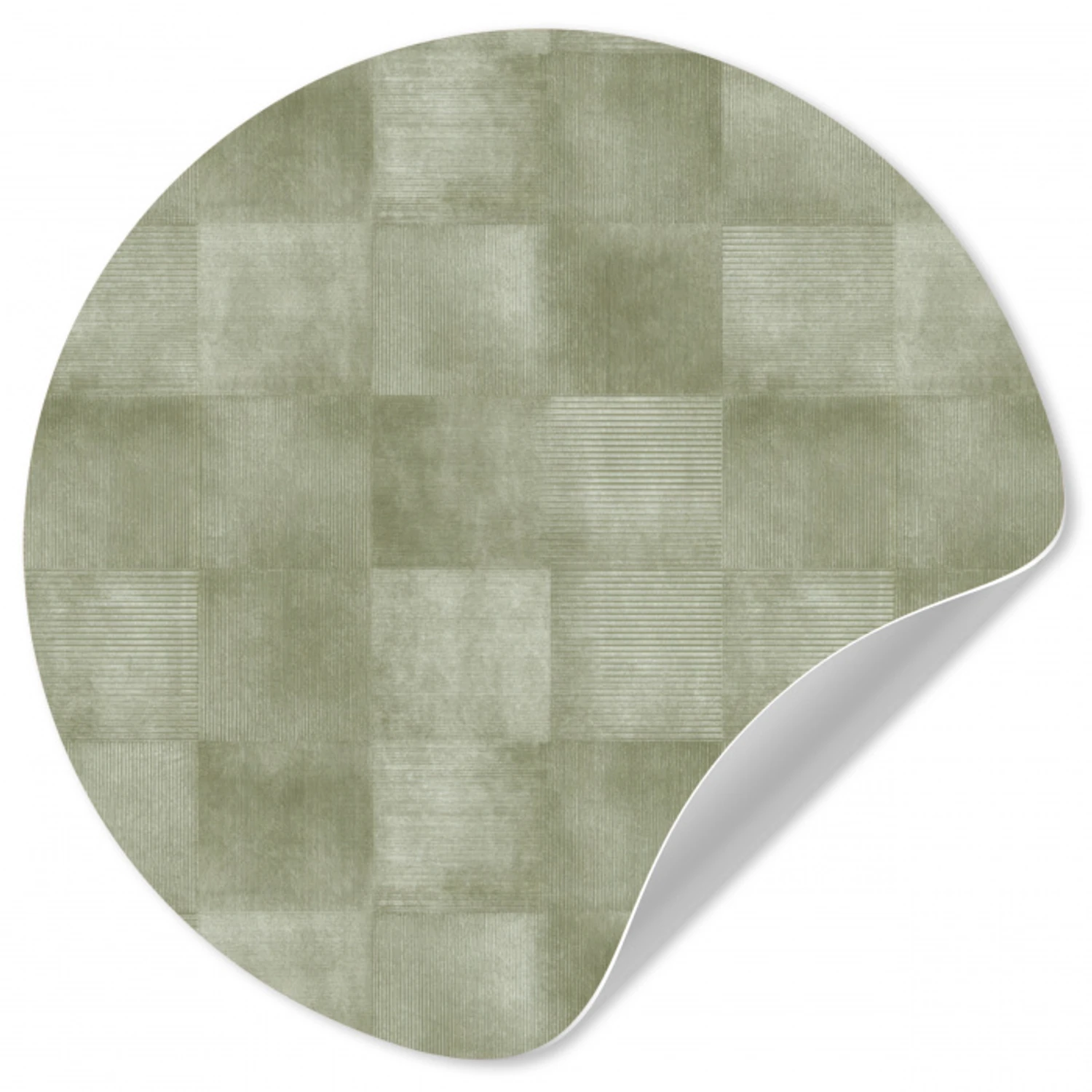 Vlakken - Rustiek - Groen Wandcirkel behangsticker klein 186 -3d