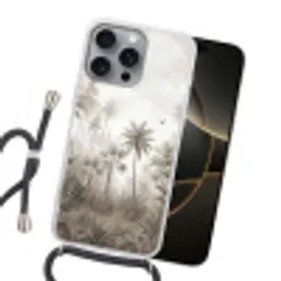 Jungle - Palmbomen - Natuur Hoesje iPhone 16 Pro Max met koord klein -sfeer1