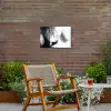 Boot - Rivier - Bamboe - Wit Tuinposter op houten frame 2 cm dik klein -sfeer3