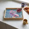 Vis - Water - Blauw - Licht Dienblad Rechthoek middel -sfeer2