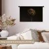 Donkerbruin - Bloem - Textuur - Artisjok Wandkleed katoen klein -sfeer1