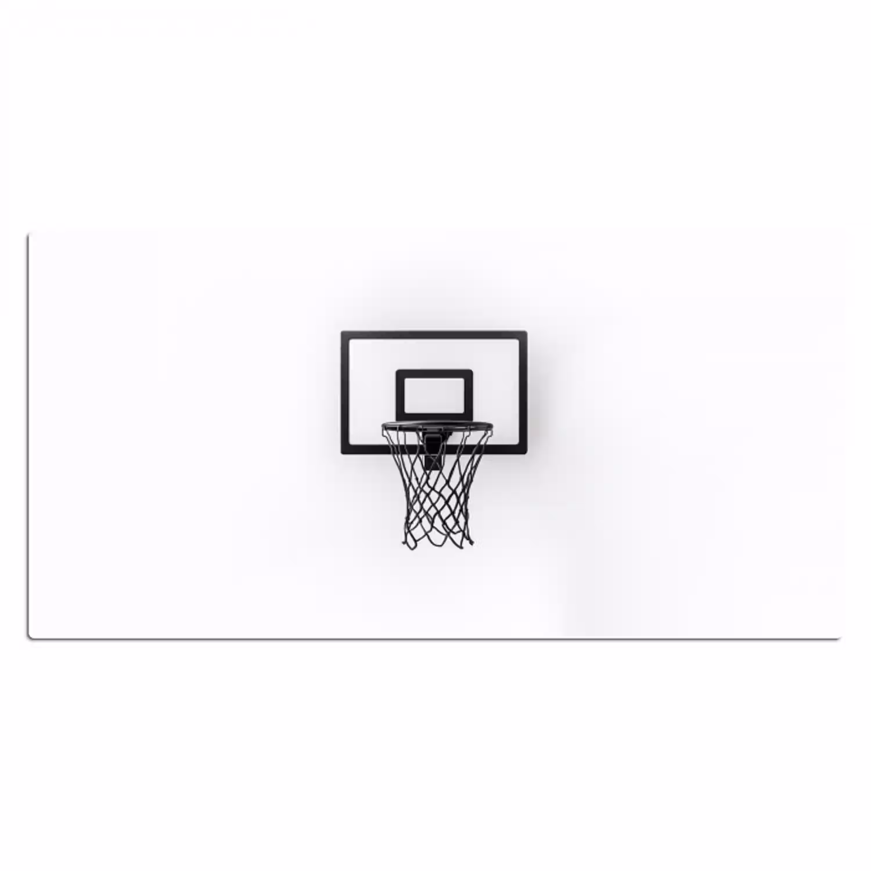 Basketbalbord - Minimalistisch - Zwart Muismat XXL klein -3d_leeg
