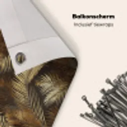 Tropisch - Bladeren - Goud Balkonbeschermer Duitsland klein 596 -closeup_NL