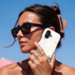 Rivierlandschap - Minimalistisch - Aardetinten Toughcase MagSafe Apple iPhone 17 klein -Sfeer2V