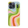 Lijnen - Pasteltinten - Golvend Telefoonhoesje iPhone 17 Pro klein -3d