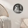 Hond - Bulldog - Pasta - Bril - Stoer - Dieren Akoestische PET Vilt - Rond klein -sfeer4