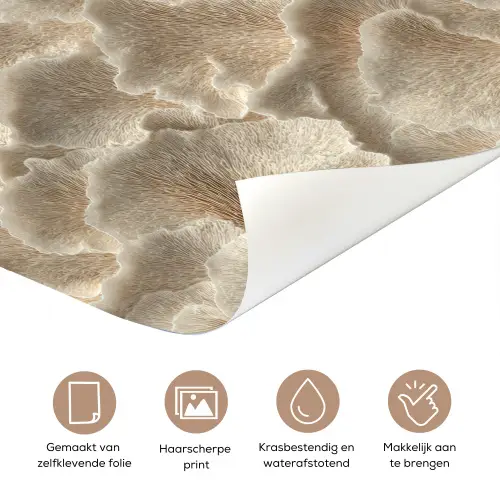 Waaierstructuren - Beige - Vezeltextuur deurposter klein 289 -closeup_NL