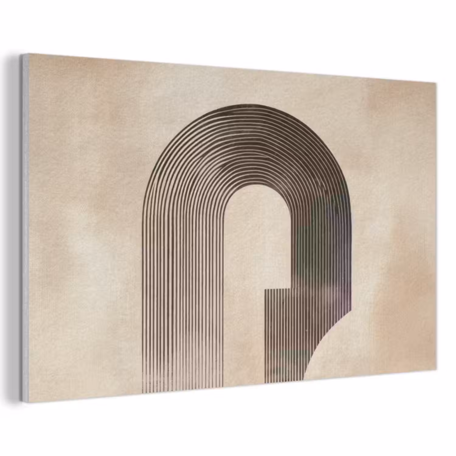 Akoestisch schilderij - Boog -  Strepen - Minimalistisch - Zwart