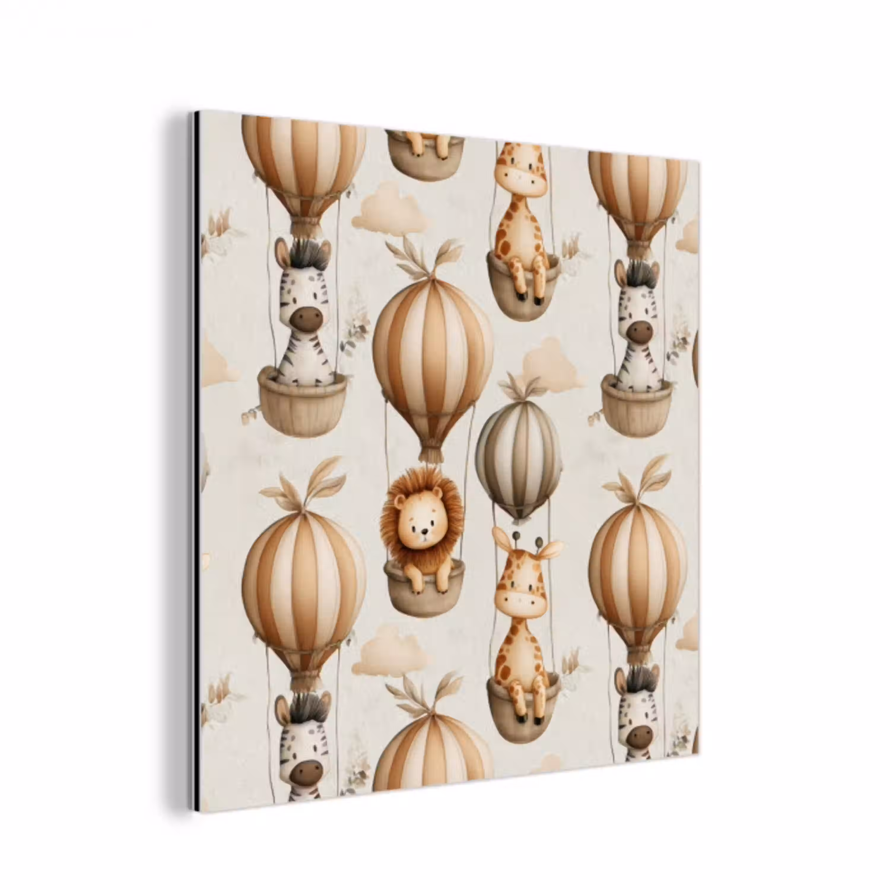Safari - Luchtballonen - Taupe aluminium wit klein 46 -3d