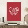 Rood - Hart- Tekst - Valentijn PET vilt klein -sfeer1