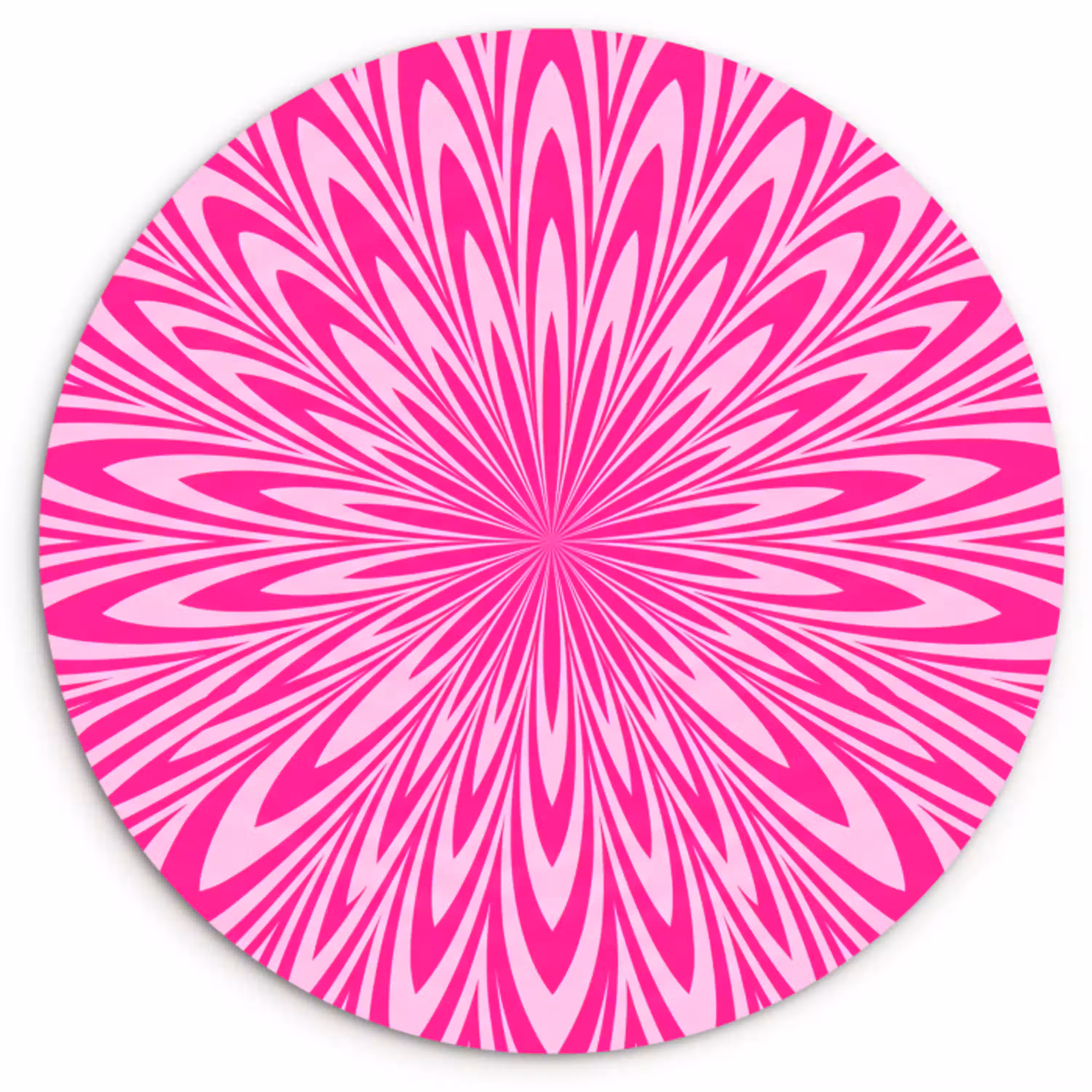 Patroon - Optisch - Roze Wandcirkel plexiglas klein -3d