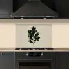 Eikenbladeren - Beige - Groen - Golvende randen keuken achterwand spatscherm klein -sfeer1