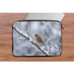 Vogel - Tak - Sneeuw - Winter laptophoes neopreen klein -tafel